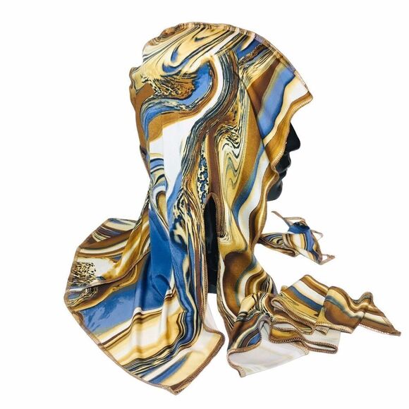 Jersey Durag Head Scarf Cap Stretch Wave Hat Long Tail Binnie - Picture 1 of 12